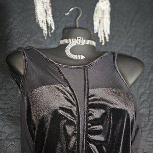 Alluring Velour & Mesh Jumpsuit S/M